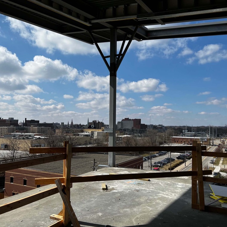 Rooftop lounge area