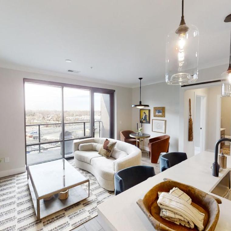 Living Area & Kitchen